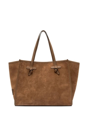 GIANNI CHIARINI Marcella suede tote bag - Brown