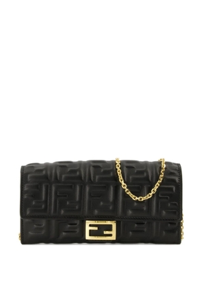 FENDI Baguette embossed clutch bag - Black