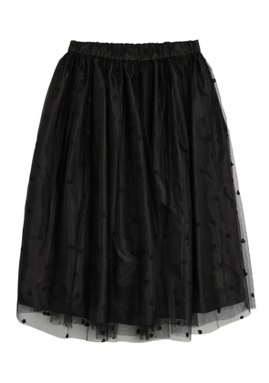 Comme Des Garçons Girl flower-embellishment skirt - Black