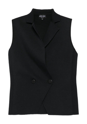 Giorgio Armani double-breasted sleeveless waistcoat - Black