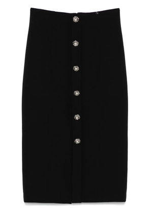 NISSA button-detailed midi skirt - Black