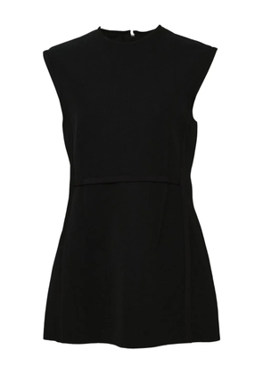 Jil Sander crew-neck silk top - Black