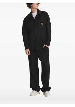 IRINA VOINEA embroidered overshirt - Black