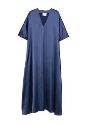 Atu Body Couture satin v-neck maxi dress - Blue