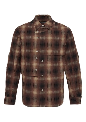 Andersson Bell layered check shirt - Brown