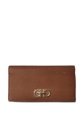 Ferragamo logo wallet - Brown