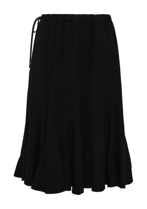 Yohji Yamamoto drawstring ruffled skirt - Black