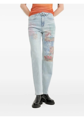 Desigual graphic-print jeans - Blue