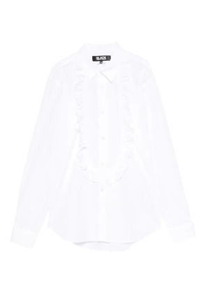 Black Comme Des Garçons ruffled-detail shirt - White