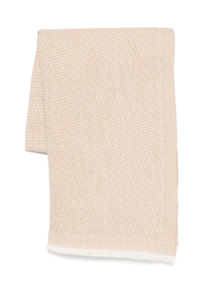 Eleventy textured-weave scarf - Neutrals