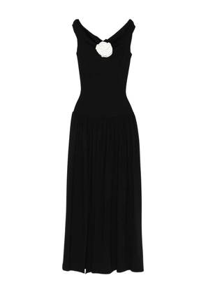 ROSERRY Venice rose-embellished maxi dress - Black