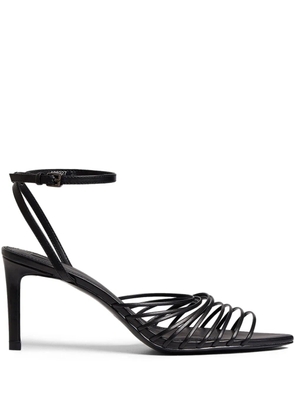 12 STOREEZ 80mm strappy leather sandals - Black