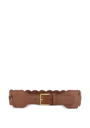 Altuzarra braided leather square-buckle belt - Brown