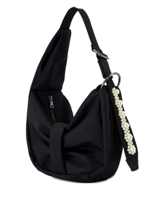 Simone Rocha mini Sling Bow beaded shoulder bag - Black