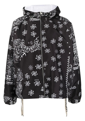 Khrisjoy paisley-embroidery hooded jacket - Black