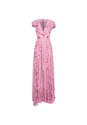 Alina ruffled maxi dress - Pink
