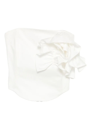 RHIZOME Amora ruffle-detail corset top - White