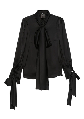 RHIZOME bow-tie silk blouse - Black
