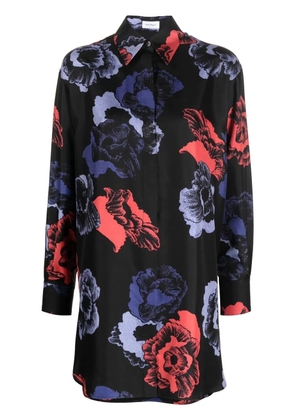 Ferragamo floral-print long-sleeve shirt - Black