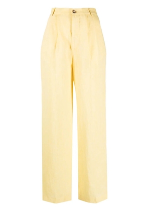Forte Dei Marmi Couture high-waisted straight-leg linen trousers - Yellow