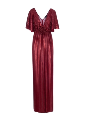 ROSERRY Florence pleated floral maxi dress - Red