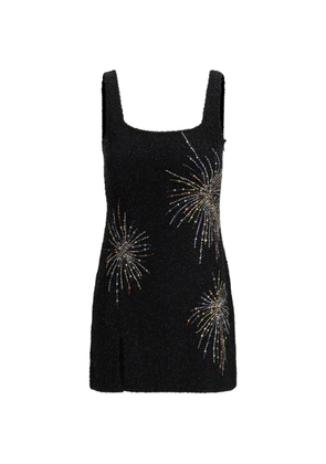 STAUD split beaded mini dress - Black