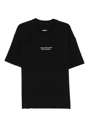 HAMZA embroidered-text T-shirt - Black