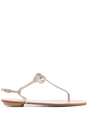 Aquazzura Capri Nights leather sandals - Gold