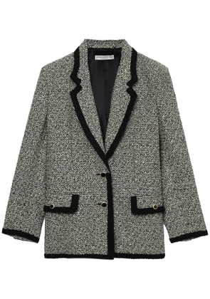Alessandra Rich single-breasted tweed blazer - Grey