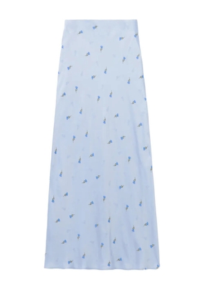 Claudie Pierlot floral-print midi skirt - Blue