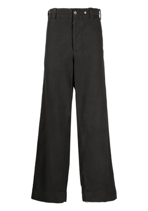 OBJECTS IV LIFE logo-plaque wide-leg trousers - Grey