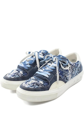 Louis Vuitton Pre-Owned Oriline beaded-fabric sneakers - Blue