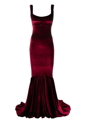 Atu Body Couture velvet mermaid gown - Red