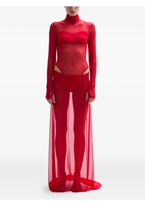 Atu Body Couture Cardinal long-sleeve high-neck dress - Red