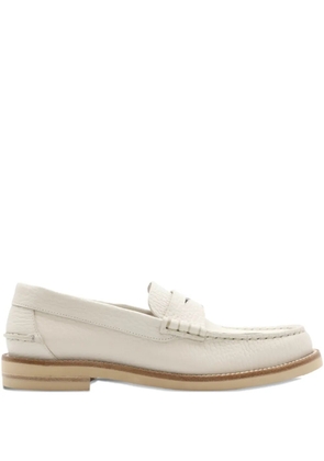 Pedro Garcia Sabela pebble-leather loafers - Neutrals