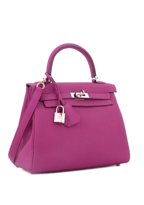 Hermès Pre-Owned Kelly Handbag Pink Togo with Palladium Hardware 25 satchel