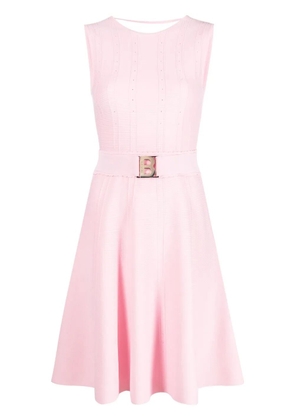 Blugirl knitted flared dress - Pink