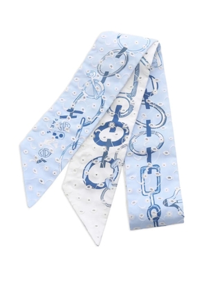 Hermès Pre-Owned 2020 Do Re Boucles twilly scarf - Blue
