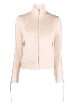 FENDI logo-tape zip-up sweatshirt - Neutrals