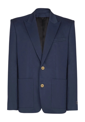 Balmain twill two-button blazer - Blue