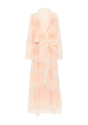 MIAU by Clara Rotescu embellished wrap maxi dress - Orange