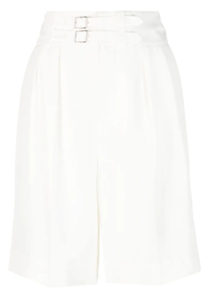 Ralph Lauren Collection Francine pleated silk shorts - White