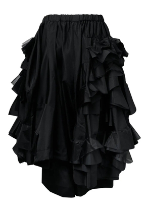 Comme Des Garçons tropical ruffled trousers - Black
