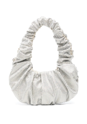 Giuseppe Di Morabito crystal-embellished ruched tote bag - Neutrals