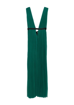 ROSERRY Santorini pleated V-neck maxi dress - Green