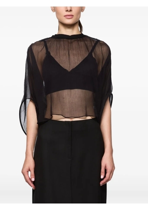 Atu Body Couture ruffled silk blouse - Black