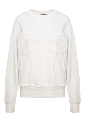 Murmur corset sweatshirt - White