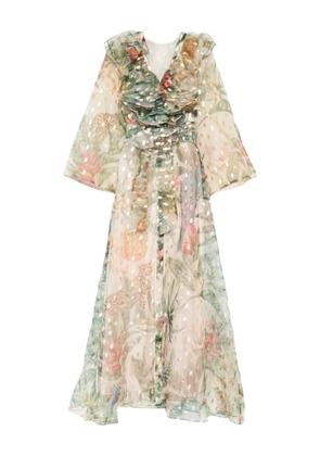 MIAU by Clara Rotescu floral-print maxi dress - Neutrals