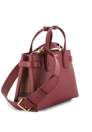 Burberry Pre-Owned Banner NM Leather with House Check Canvas Small tote bag - Red