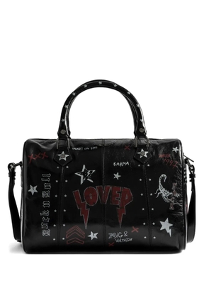 Zadig&Voltaire Sunny Mood Punk star-print leather tote bag - Black